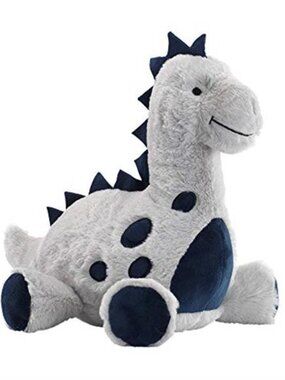 Baby Dino Blue/Gray Plush Dinosaur Stuffed Animal Toy Plushie- Spike